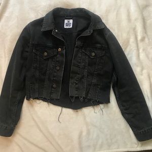 The ragged priest cropped denim jacket top shop